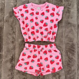 BCG Pink Strawberry Kids Pajama Set